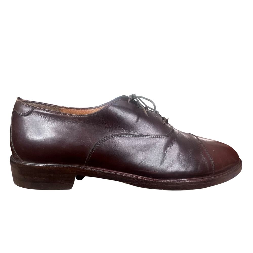 Vintage Salvatore Ferragamo Studio Brown Cap Toe Oxford Size 9.5 D